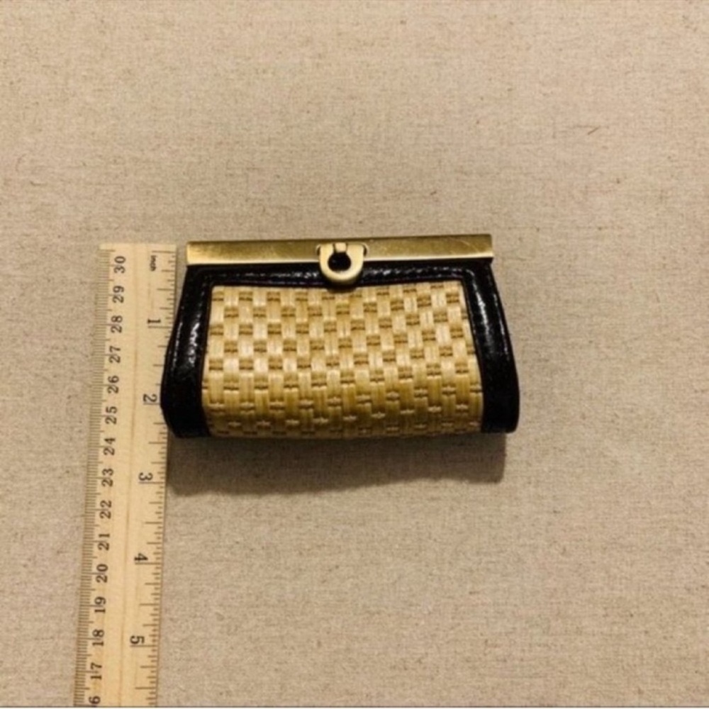 The Limited | Coin Pouch | Leather & Straw - Picture 9 of 12